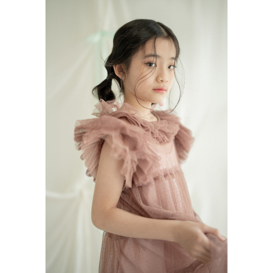 Bundle Minji Tulle Dress + Mini Minji tulle Dreess (Rossewood)