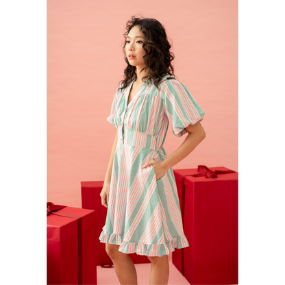 Ayaco Woo Hee Stripes Dress