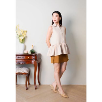(LIMITED) Ayaco Nuna Top - Creme (Skirt)