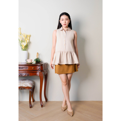 (LIMITED) Ayaco Nuna Top - Creme (Skirt)