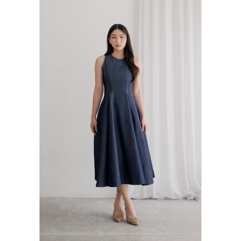 Ayaco Rumi Denim Midi Dress