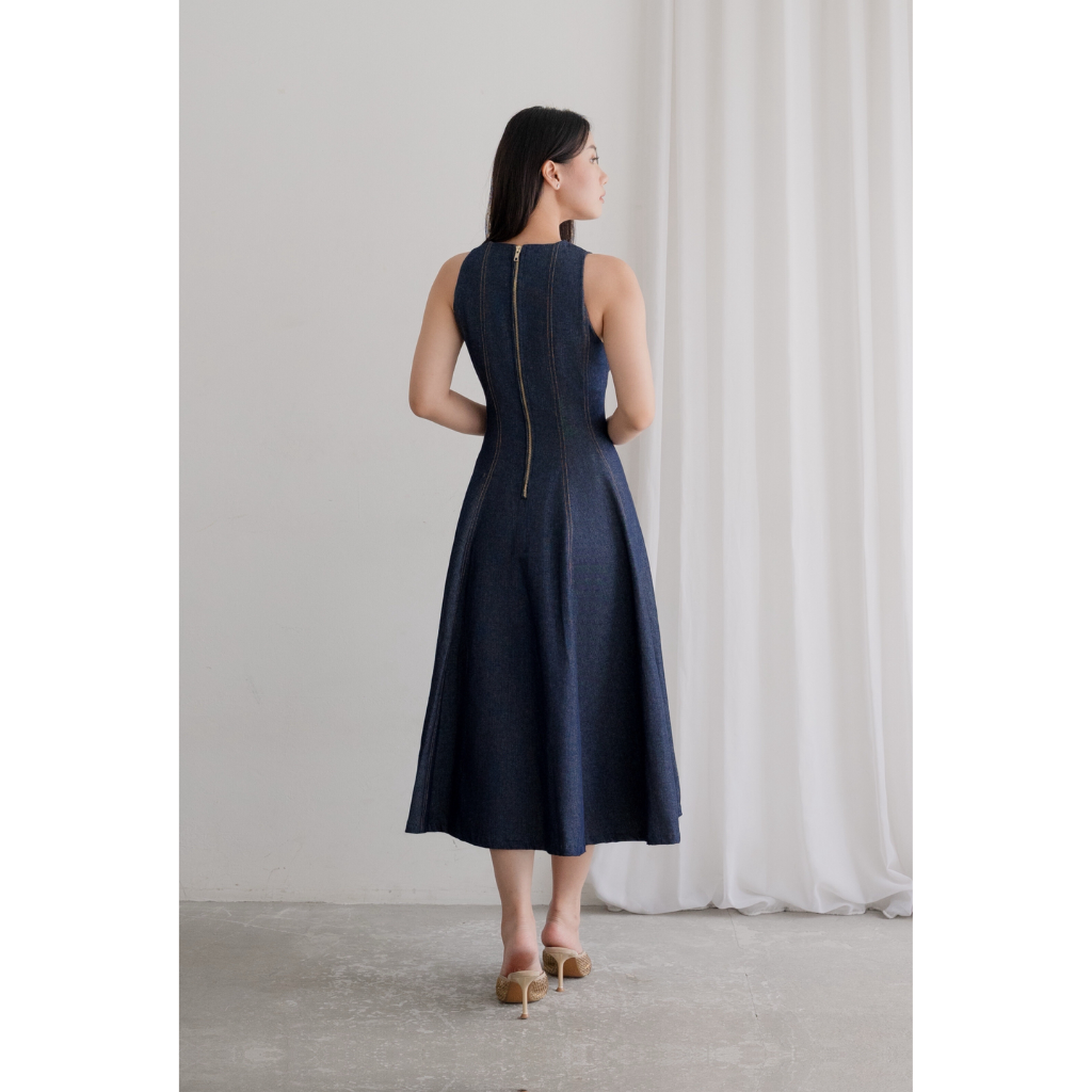 Ayaco Rumi Denim Midi Dress