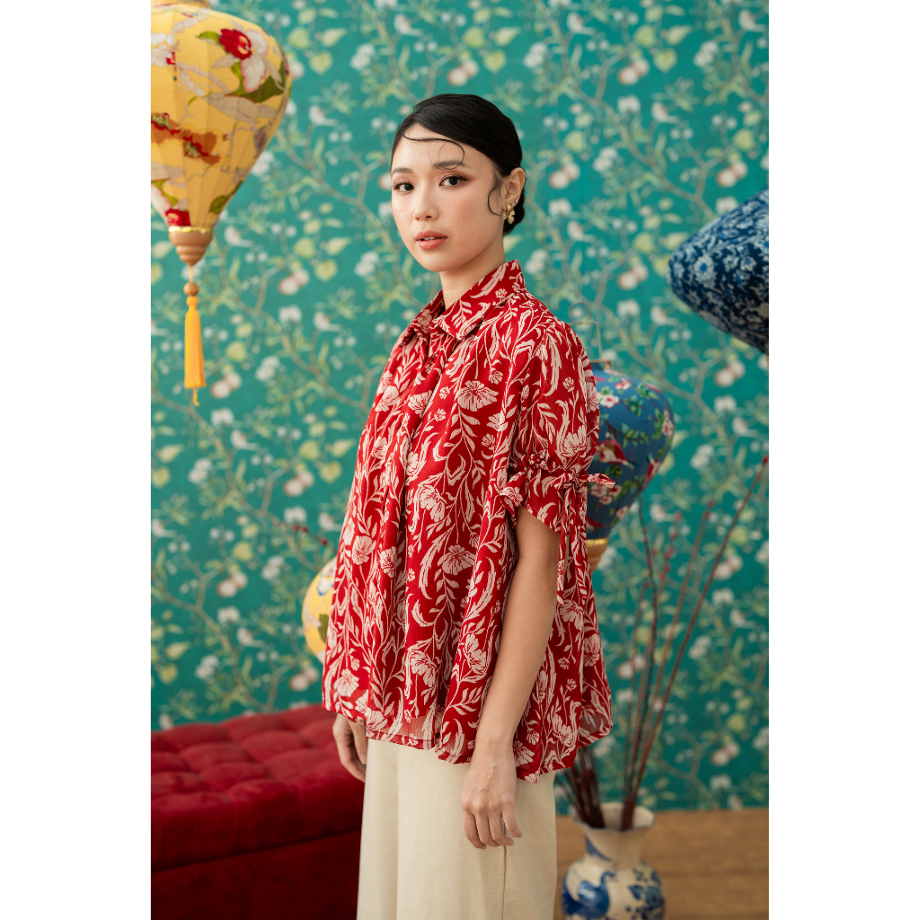 Ayaco Ren Jun Floral Top