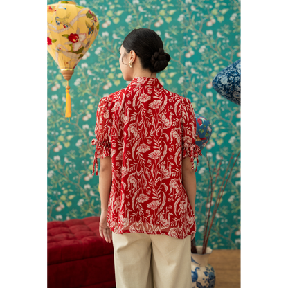 Ayaco Ren Jun Floral Top