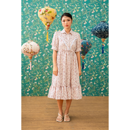 Ayaco Shu Hua Floral Dress (Blush)