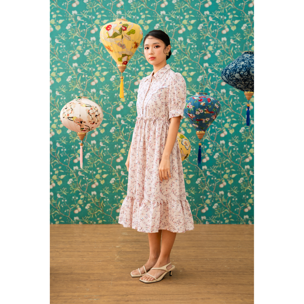 Ayaco Shu Hua Floral Dress (Blush)