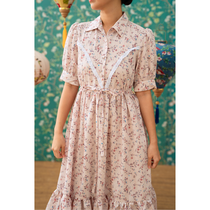 Ayaco Shu Hua Floral Dress (Blush)
