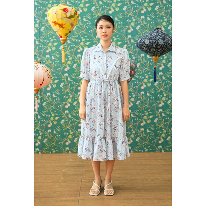 Ayaco Shu Hua Floral Dress (Sky)