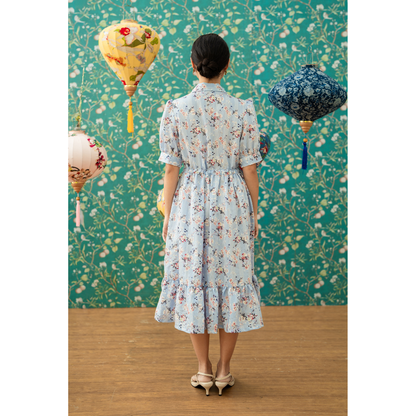 Ayaco Shu Hua Floral Dress (Sky)