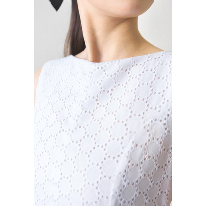 Ayaco Momo Peplum Top - White (Top+Pants)