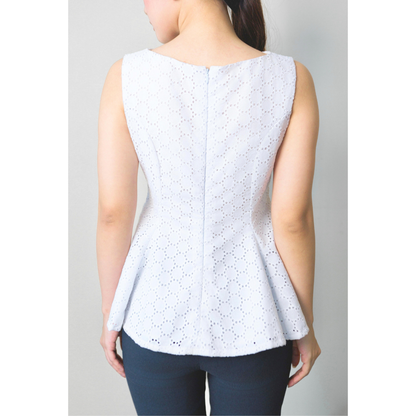 Ayaco Momo Peplum Top - White (Top+Pants)