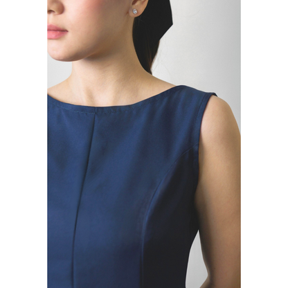 Ayaco Momo Peplum Top - Navy