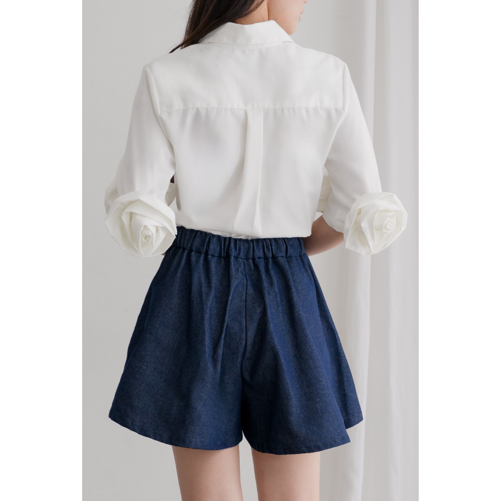 Ayaco Rose Shirt & I-Dle Denim Shorts (Top)
