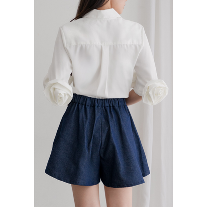 Ayaco Rose Shirt & I-Dle Denim Shorts (Top)