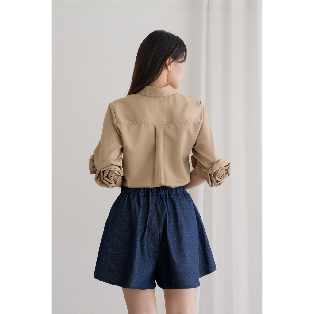 Ayaco Rose Shirt & I-Dle Denim Shorts (Top)