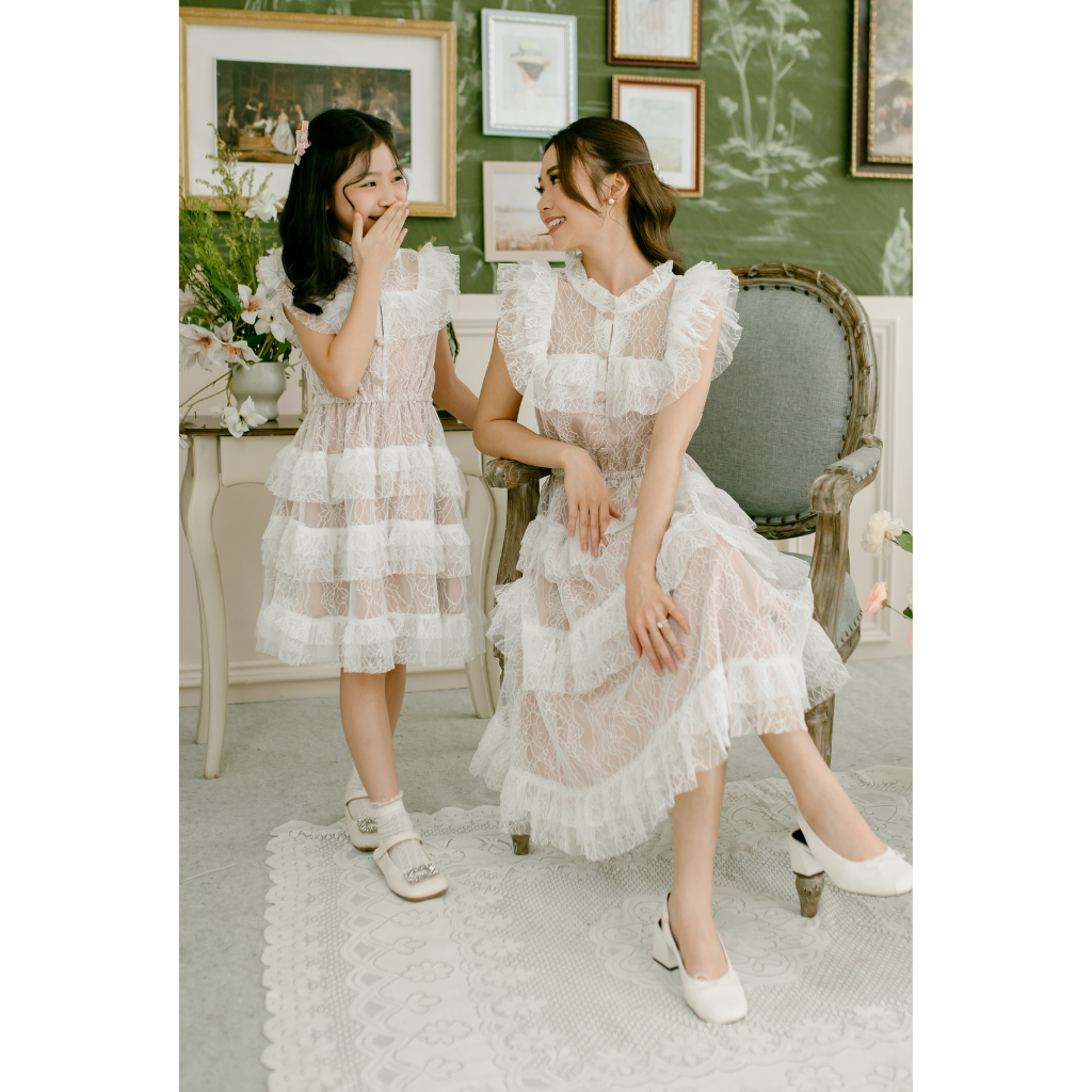 Ayaco Bundle Lulu Lace Dress + Mini Lulu Lace Dress