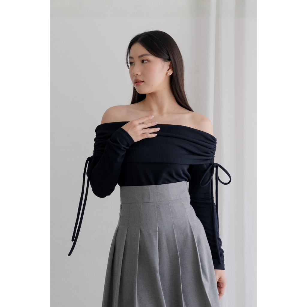 Ayaco Soo Bin Off-Shoulder Top & Midi Skirt (Top)