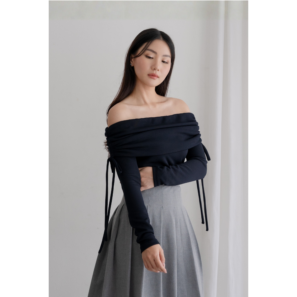 Ayaco Soo Bin Off-Shoulder Top & Midi Skirt (Top)