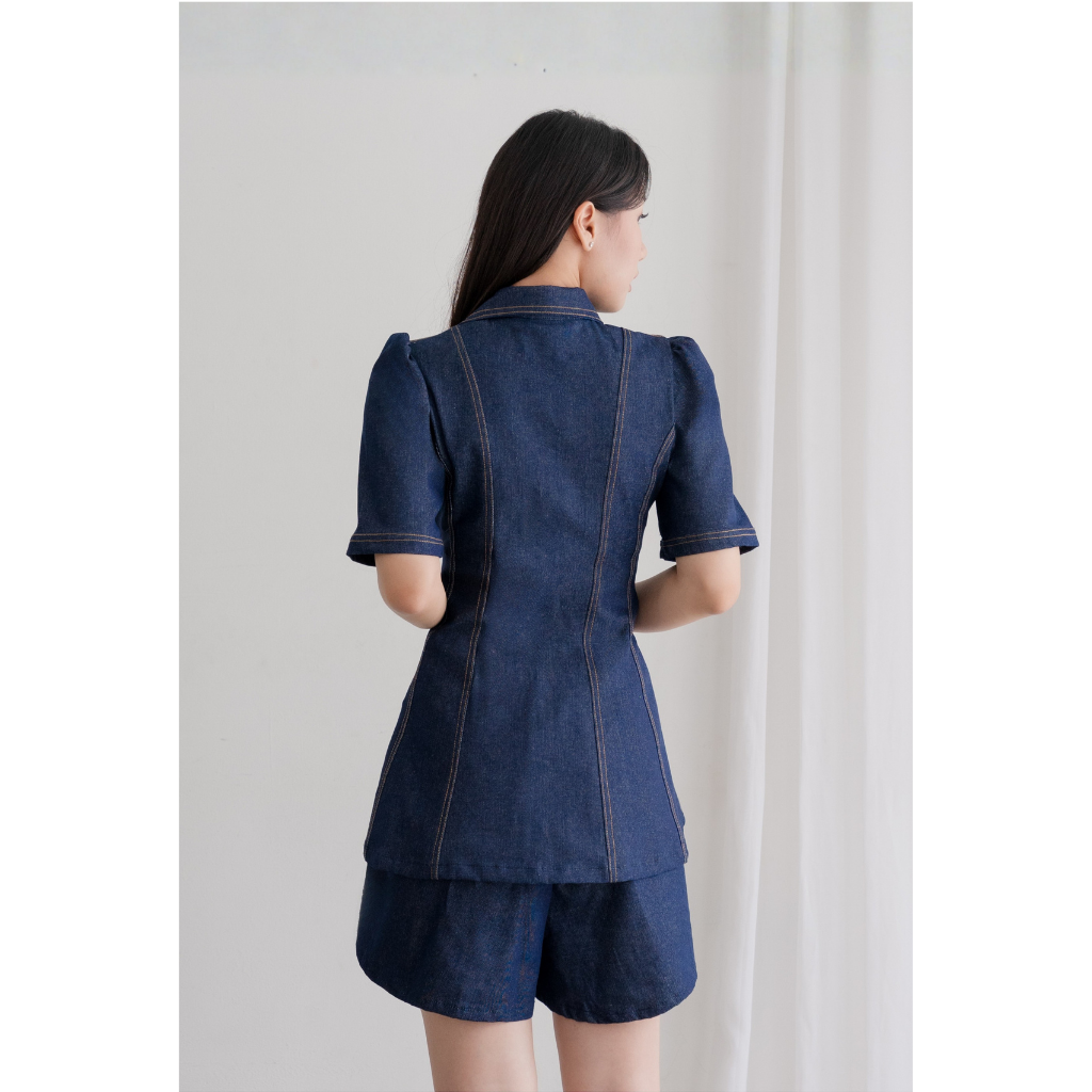 Ayaco I-dle Denim Top & Shorts (Set)