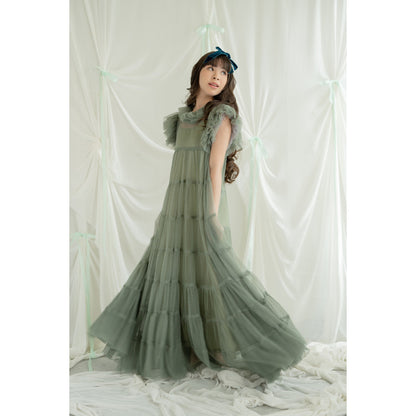 Minji Tulle Dress (Rosewood / Pistachio)