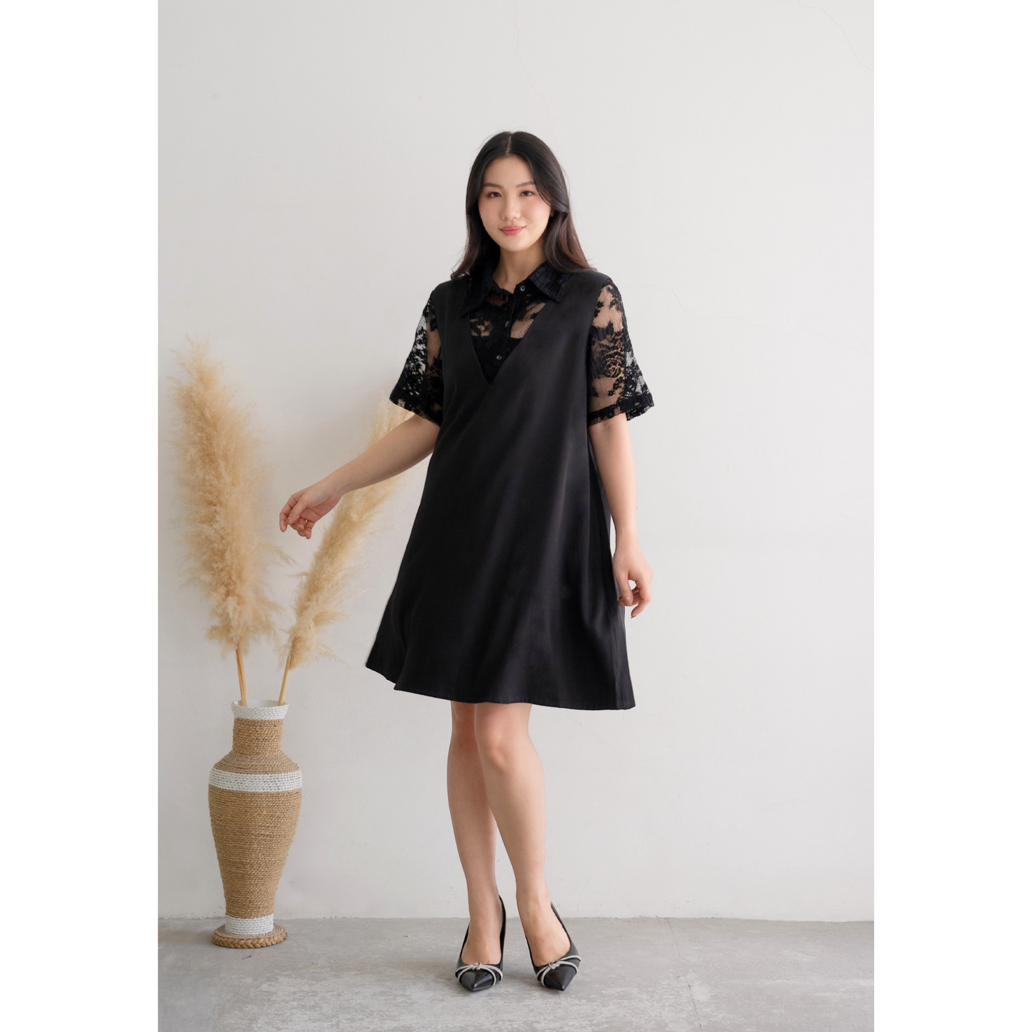 Ayaco Hye kyo set dress - black