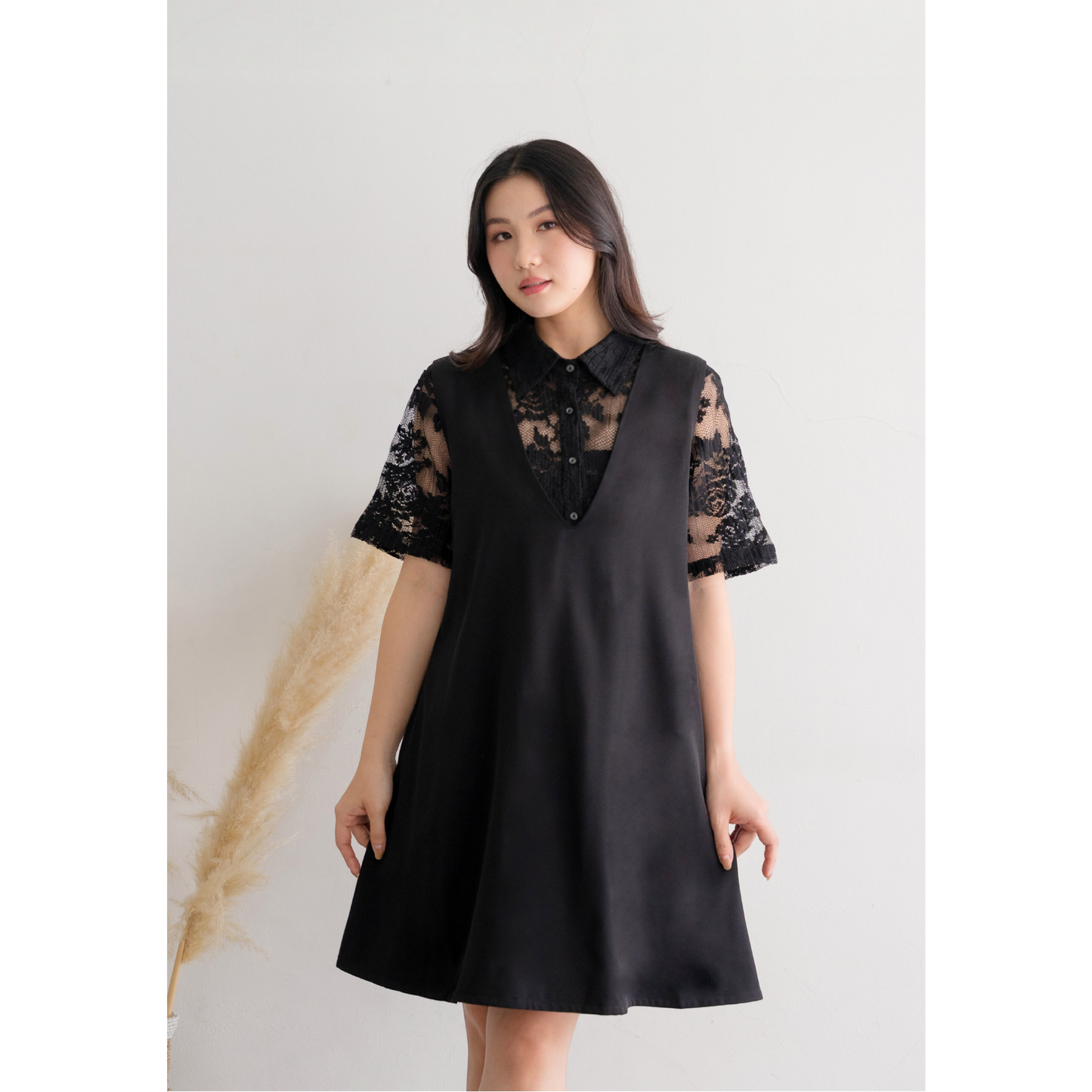 Ayaco Hye kyo set dress - black
