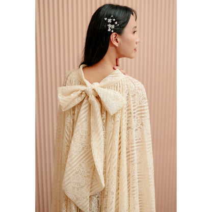 Moon Cape Dress (Cream/Rose)