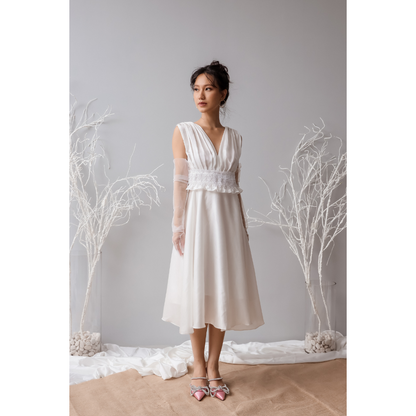 Dae Draped Dress (Snow)