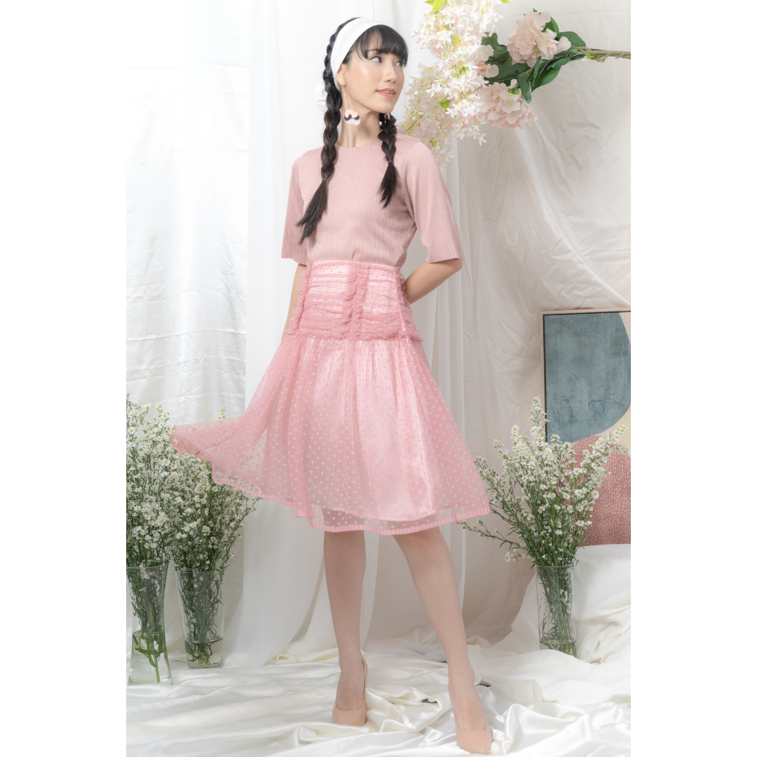 Bundle Seoyi Pleats Top + Seoyi Tulle Skirt