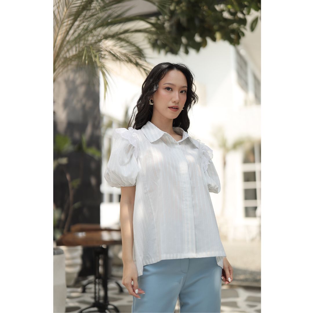 Ji Eun Stripes Shirt