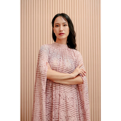 Moon Cape Dress (Cream/Rose)