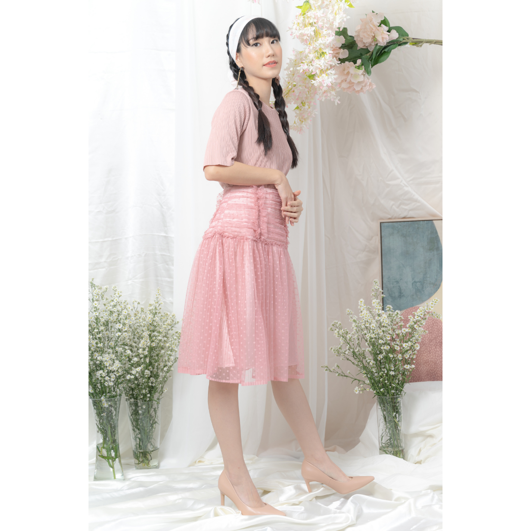 Bundle Seoyi Pleats Top + Seoyi Tulle Skirt