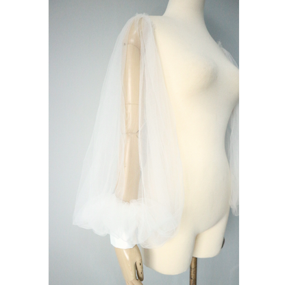 Bundle Dae Draped Dress + Dae Tulle Sleeve (Snow/Onyx)