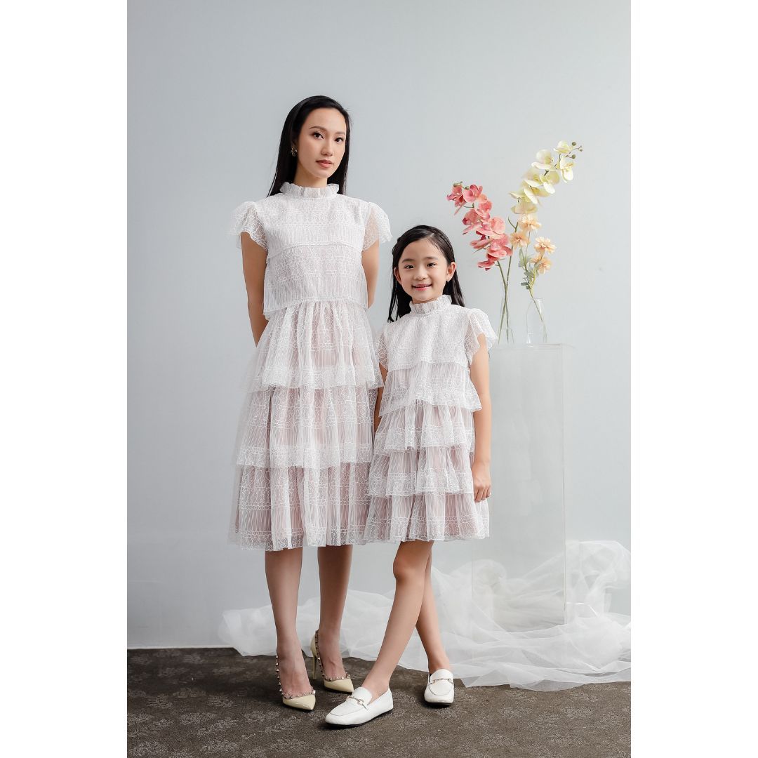 Bundle Rose Lace Dress + Mini Rose Lace Dress