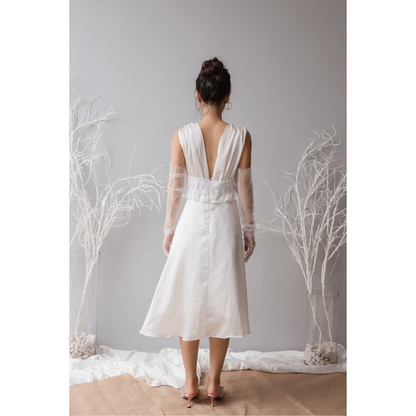 Dae Draped Dress (Snow)