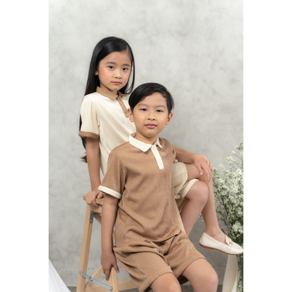 Bundle Jiwon Dress + Mini Jiwon Set (Mocca)
