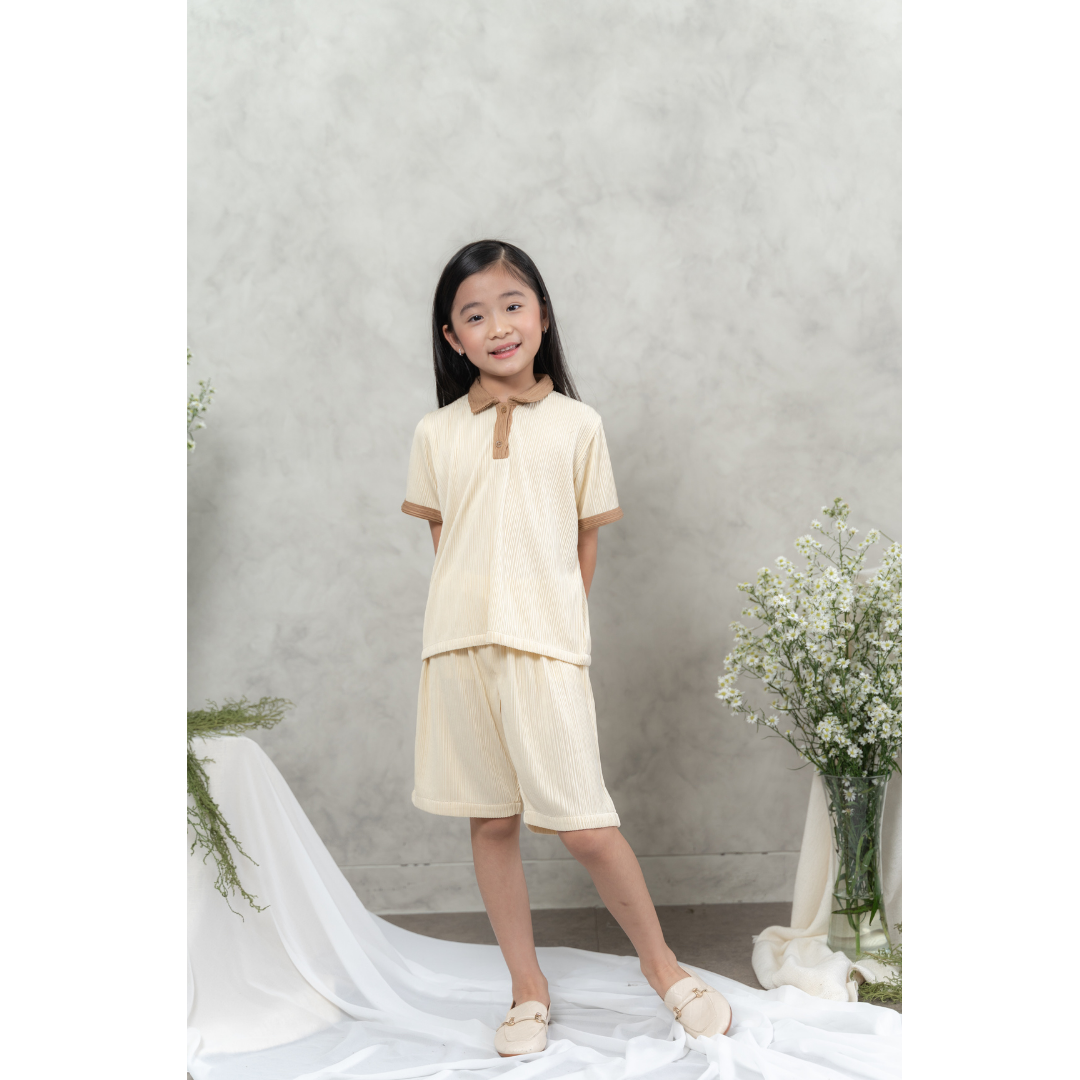 Bundle Jiwon Dress + Mini Jiwon Set (Mocca)
