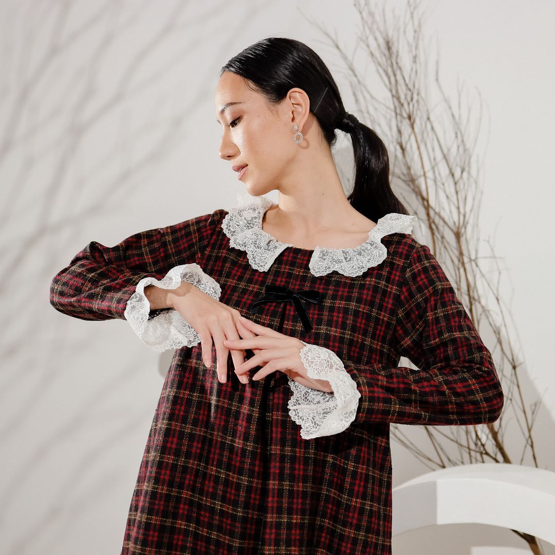 Hye Ji Checkered Dress